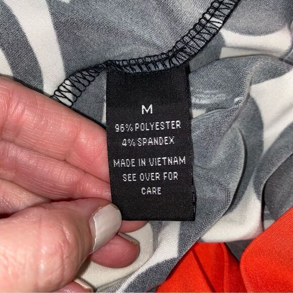 AB Studio pattern print midi dress women size Medium - Picture 8 of 10